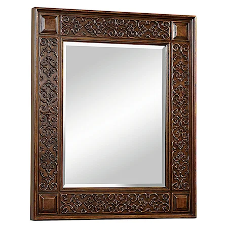Francesco Mirror with Scroll Carved Frame